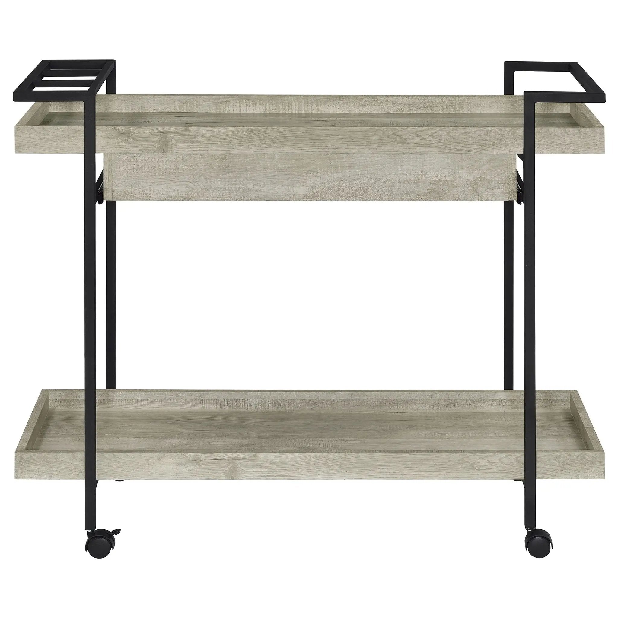 Ventura 1-drawer Engineered Wood Bar Cart Grey Driftwood by Unique Piece Furniture