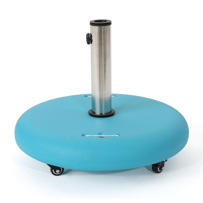 Wheelie Round Umbrella Base with Stainless Steel Holder by HouseOfZazla