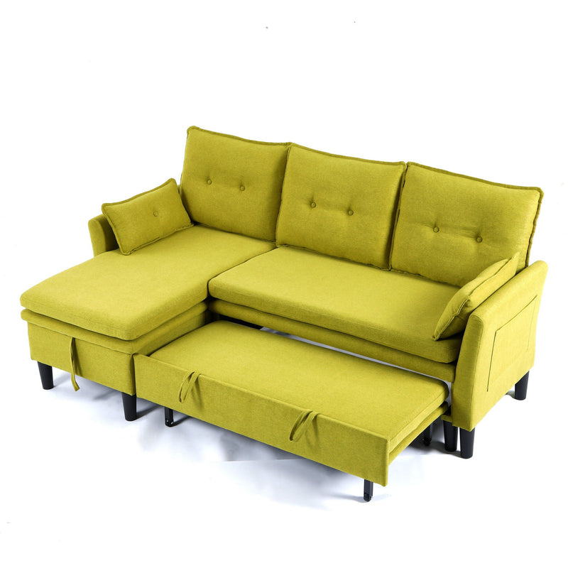 L-Shaped Reversible Chaise Sectional Sofa With Storage by HouseOfZazla