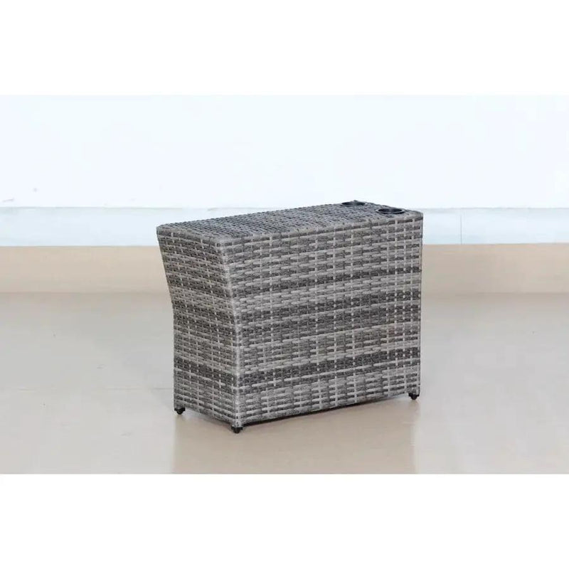 Shick Outdoor Side Table - Gray Mix by HouseOfZazla