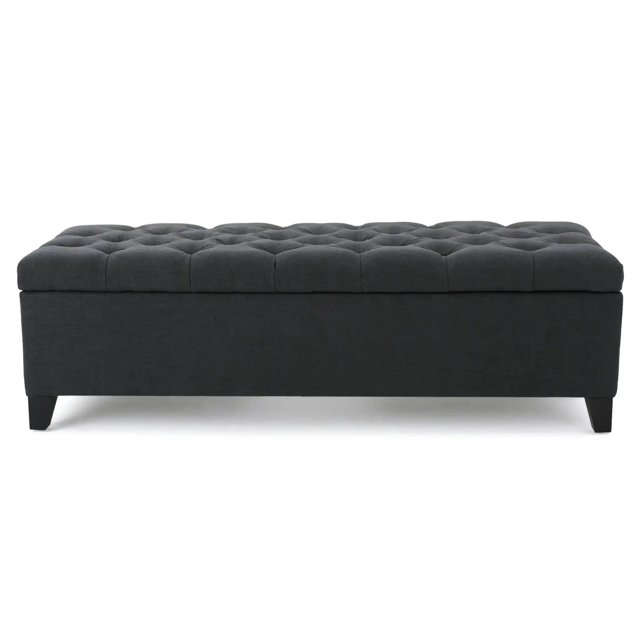 Glouster Contemporary Storage Ottoman with Button Tufted Design by HouseOfZazla
