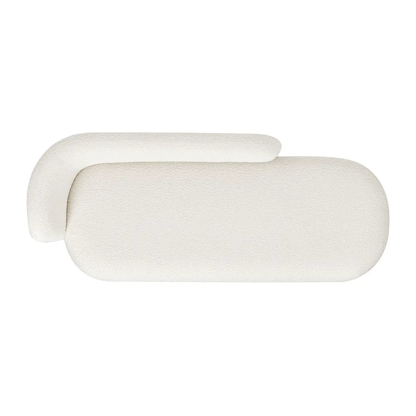 Aire - RAF Modern Rounded Chaise Lounge - Ivory White by HouseOfZazla