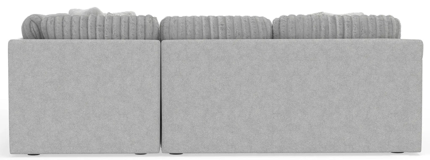 Logan - Upholstered Sectional With Comfort Coil Seating - 46" Cocktail Ottoman And Accent Pillows Included by Unique Piece Furniture