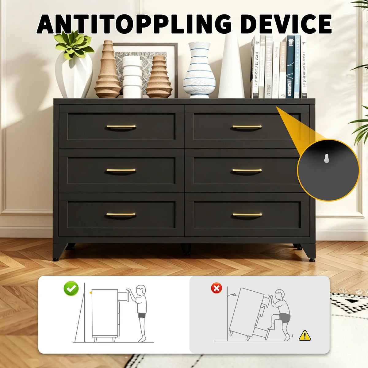 6 Drawer Dresser for Bedroom by HouseOfZazla