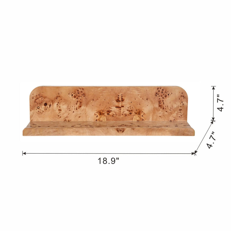 Burl Wood Floating Wall Shelf by HouseOfZazla