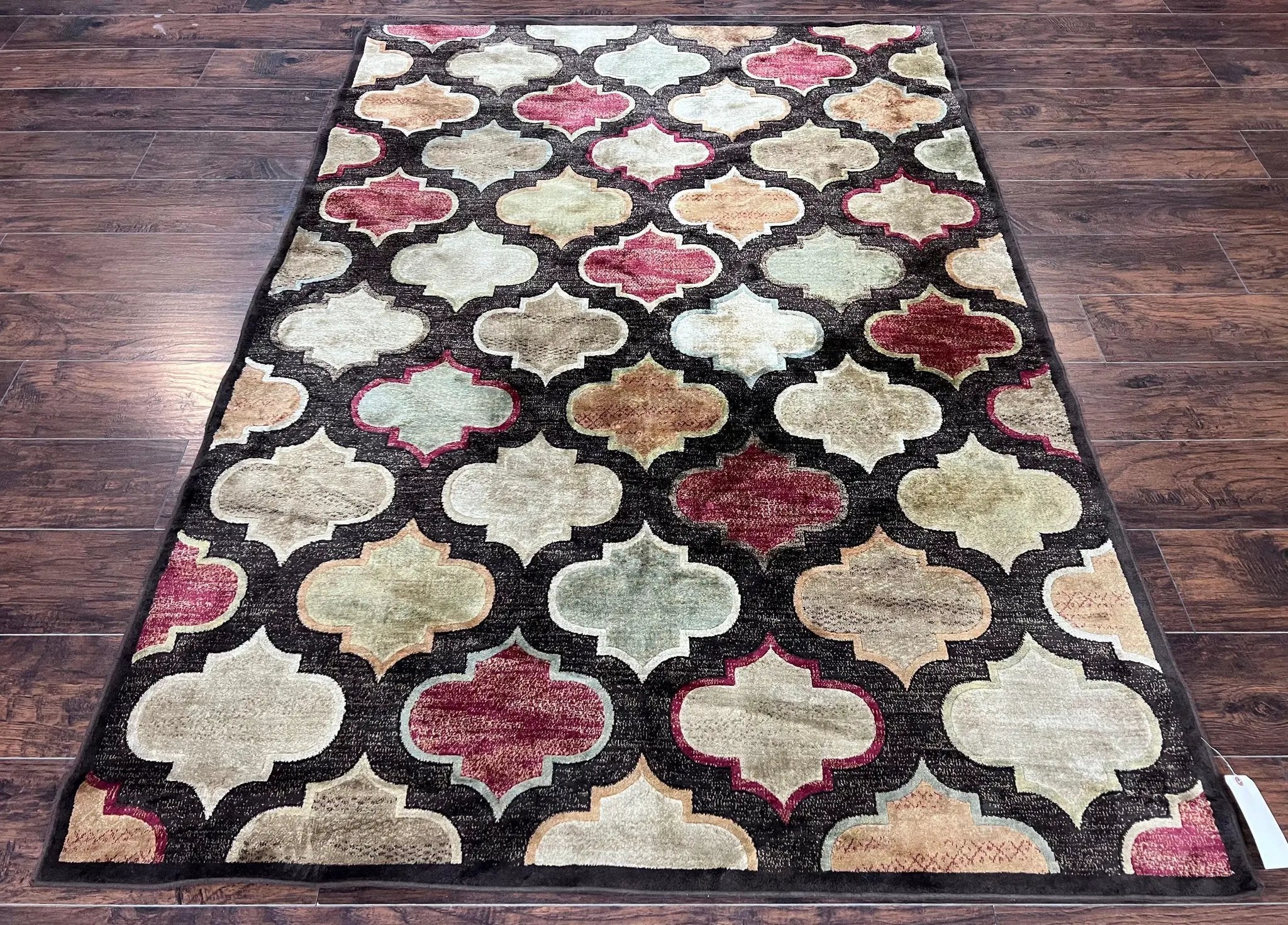 Panel Design Rug 5x7, Multicolor Contemporary Area Rug, Small Living Room Rug by Jewel Rugs