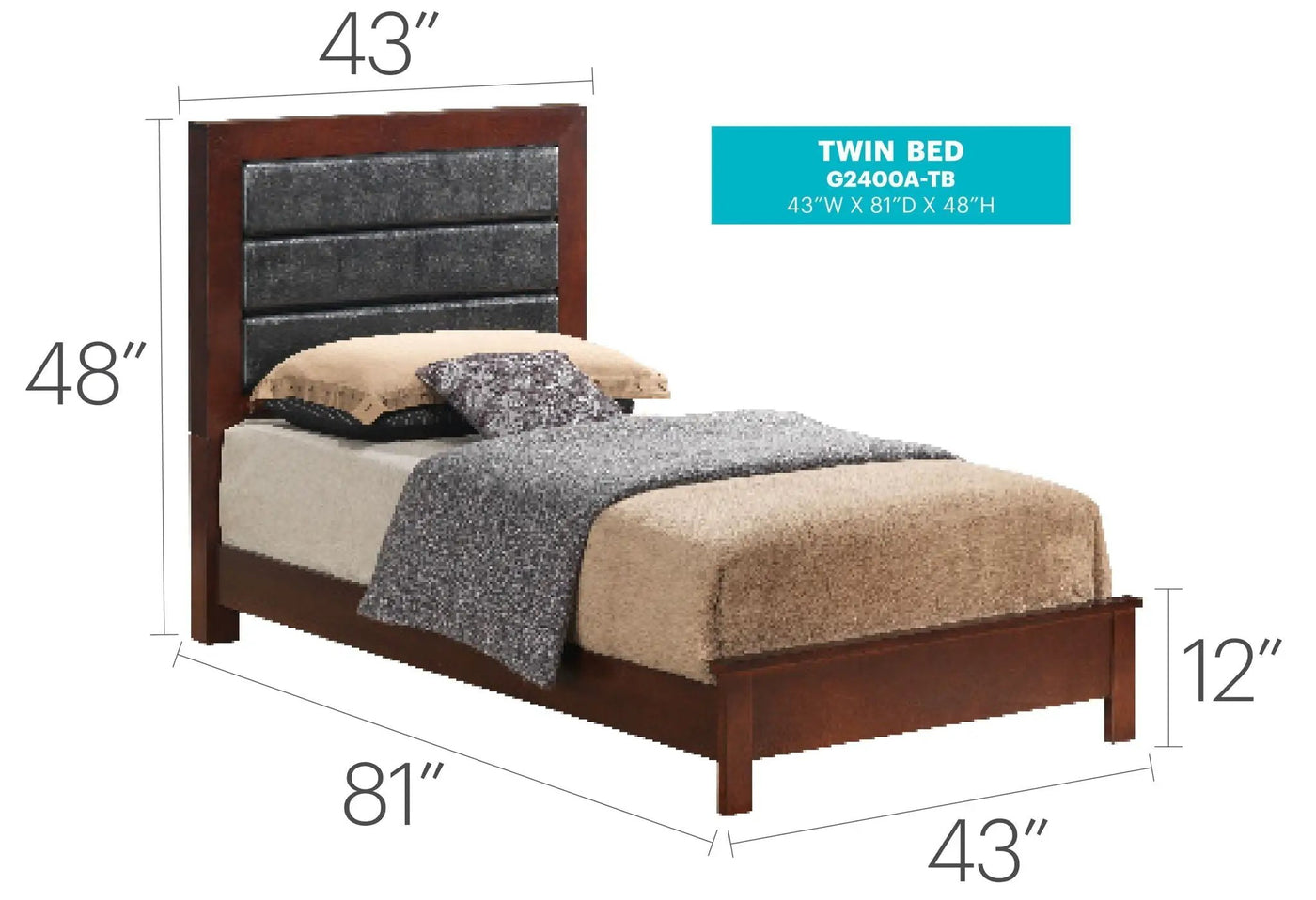 Transitional Modern Design Bed by HouseOfZazla