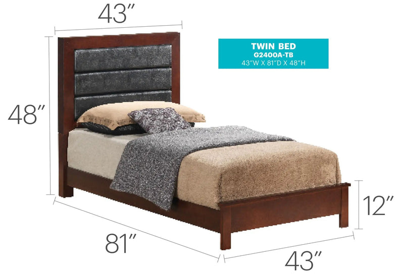 Transitional Modern Design Bed by Unique Piece Furniture