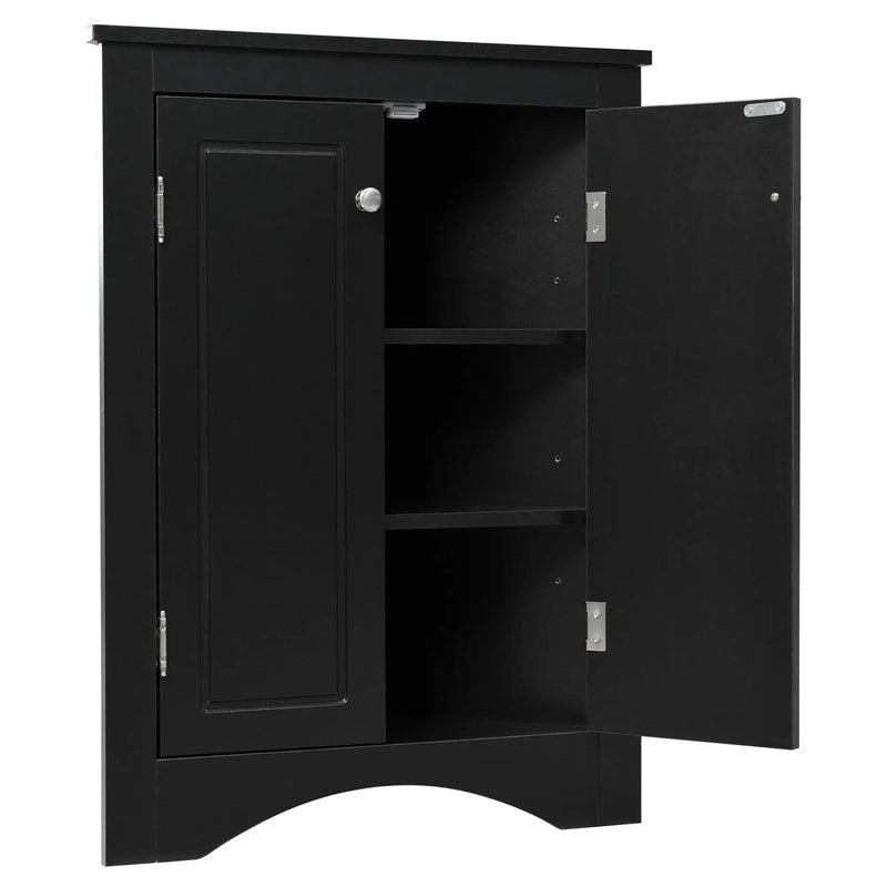 Triangle Bathroom Storage Cabinet With Adjustable Shelves, Freestanding Floor Cabinet For Home Kitchen by HouseOfZazla