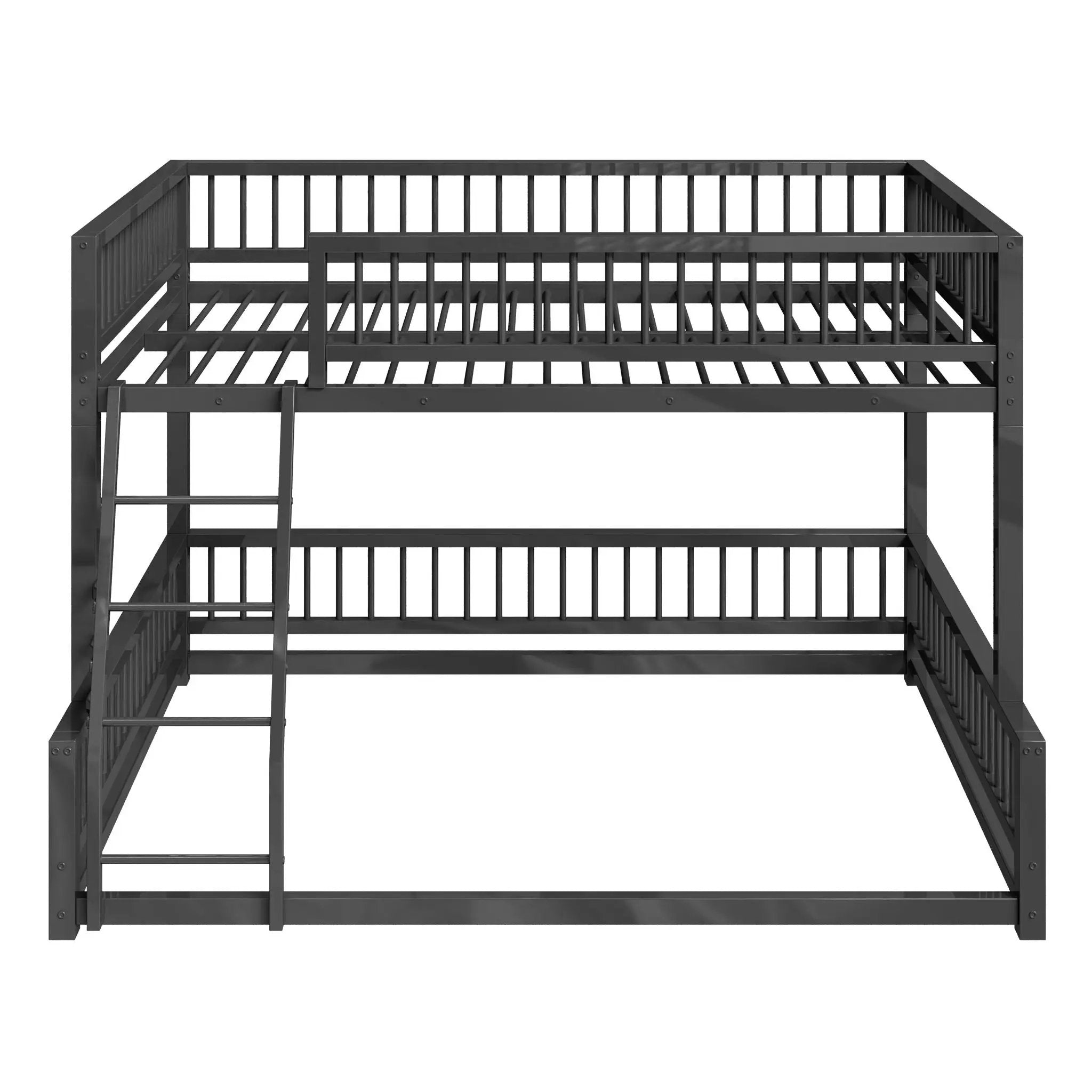 Bunk Bed With Ladder And Safety Guardrails by HouseOfZazla