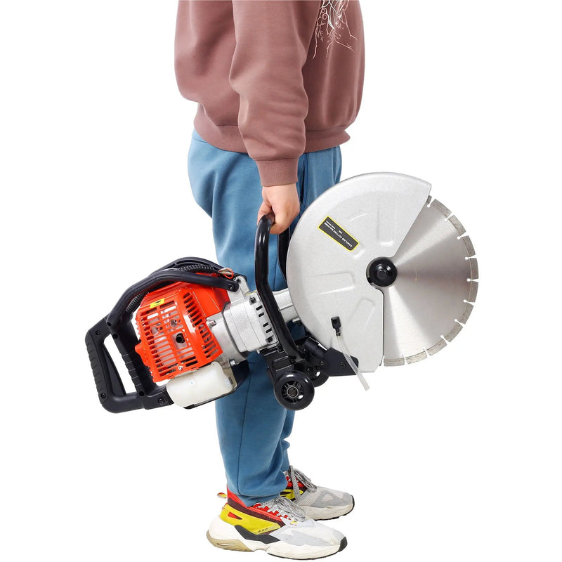 Industrial 52Cc 2 Stroke Gas Powered Concrete Cut Off Saw With Blade Steel - Red by HouseOfZazla