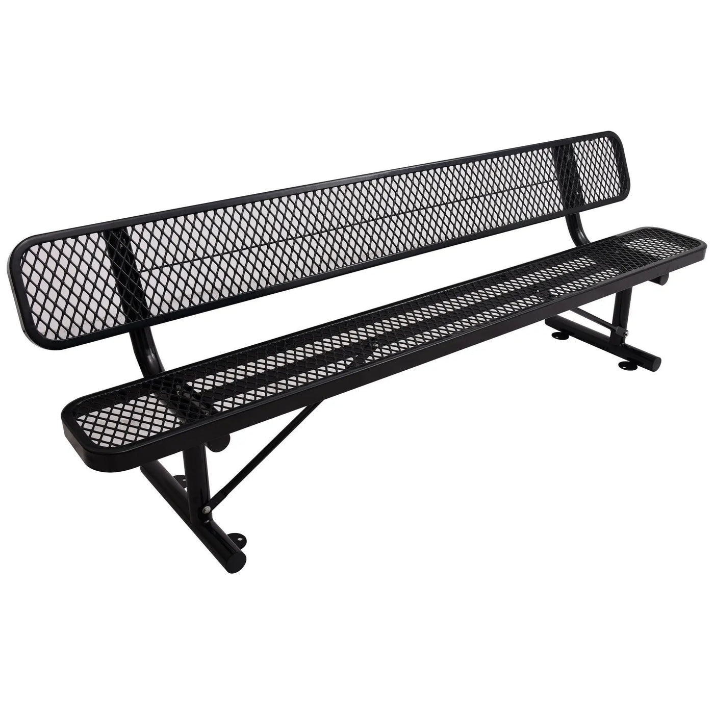 6' Outdoor Steel Bench With Backrest by Unique Piece Furniture