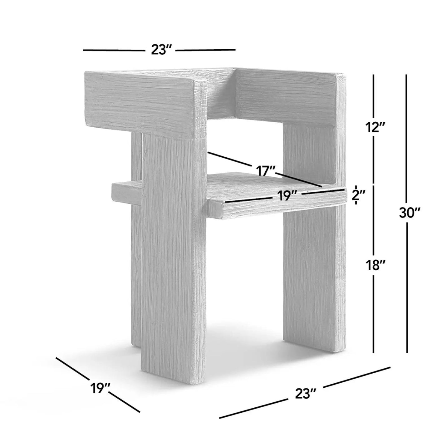 Avenel - Sculptural Block Accent Chair by HouseOfZazla
