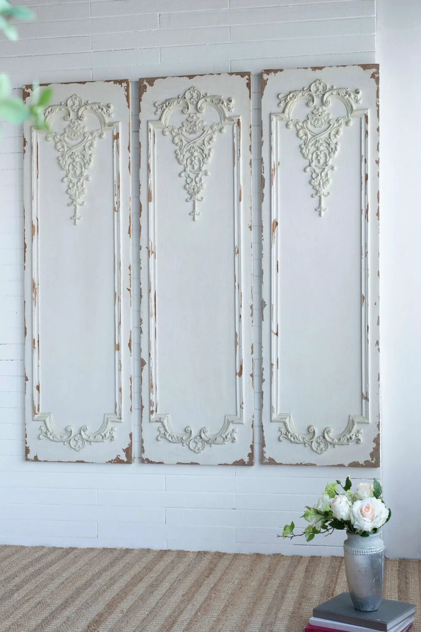 Set Of Large Wooden Rectangle Hanging Panels by Unique Piece Furniture