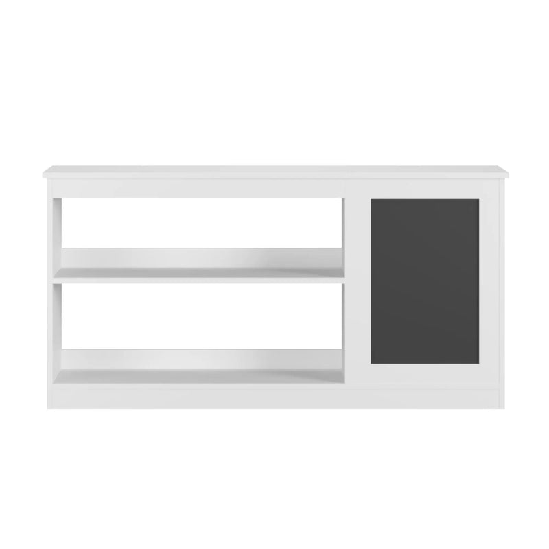 3 In 1 Bookshelf And Toy Storage Cabinet With Chalkboard, Organizer For Playroom Featuring And Spacious Storage - White by Unique Piece Furniture