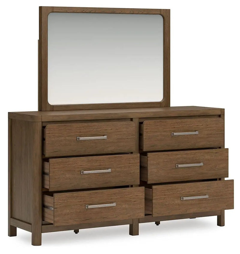 Cabalynn - Dresser And Mirror - Light Brown by Unique Piece Furniture