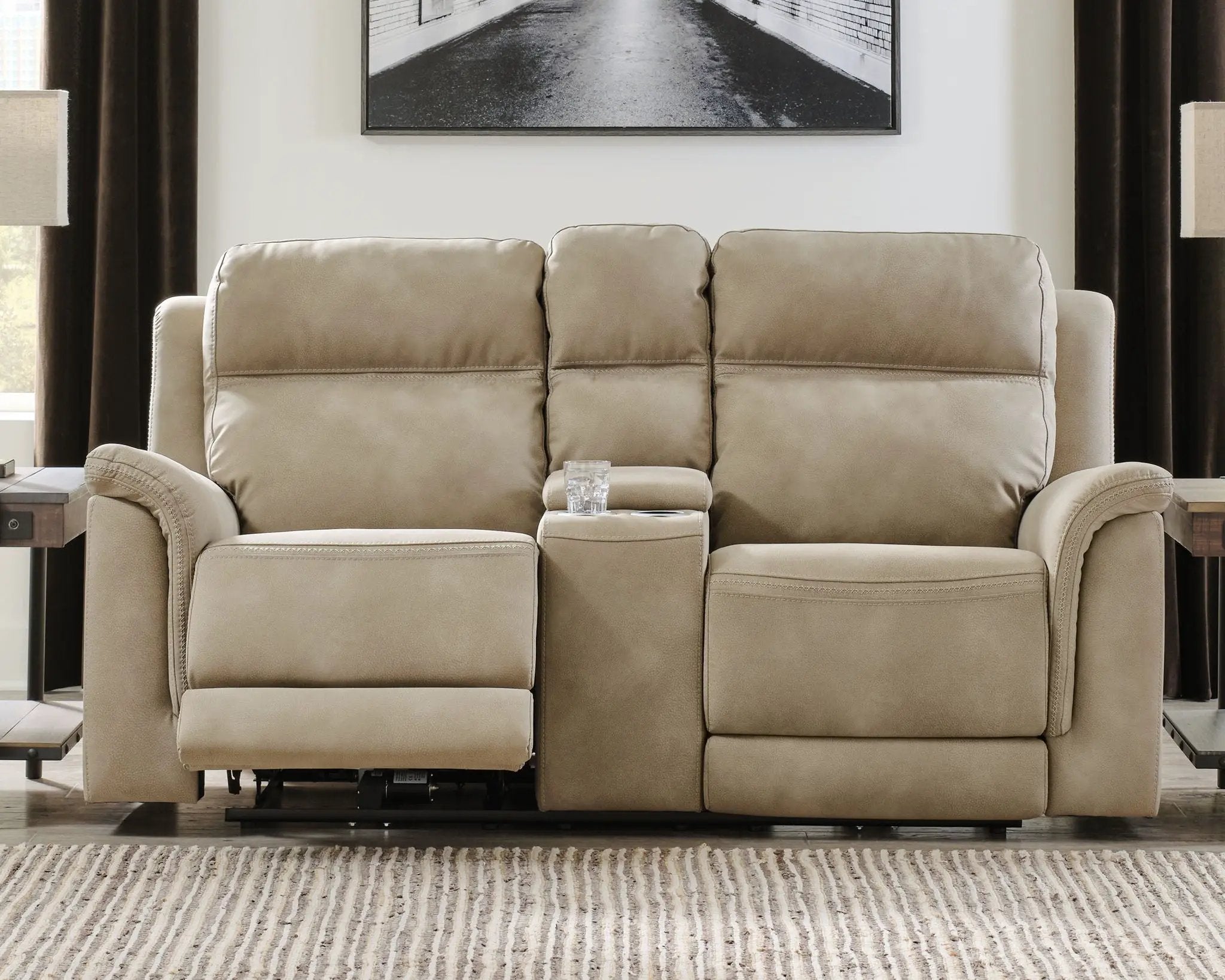 Next-Gen Durapella - Reclining Power Loveseat With Console by Unique Piece Furniture
