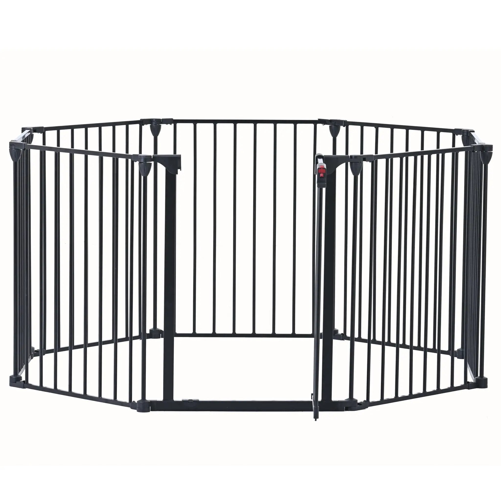 Adjustable Safety Gate Play Yard Metal Doorways Fireplace Fence Christmas Tree Fence Gate For House Stairs Gate Prohibited Area Fence by HouseOfZazla