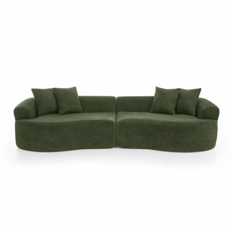 4 Seater Curved Cloud Sectional Sofa by HouseOfZazla