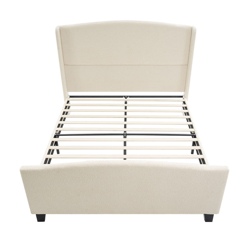 Platform Bed Frame With Tall Headboard And High Footboard by HouseOfZazla