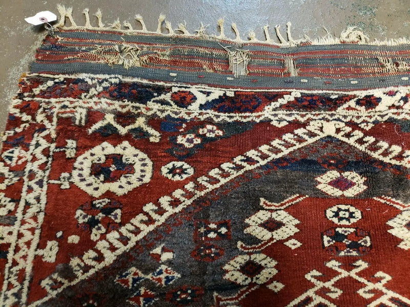 4' X 4' 4" Antique Handmade Turkish Oriental Bergema Wool Veg Dyes Tribal Collectible Rug by Jewel Rugs