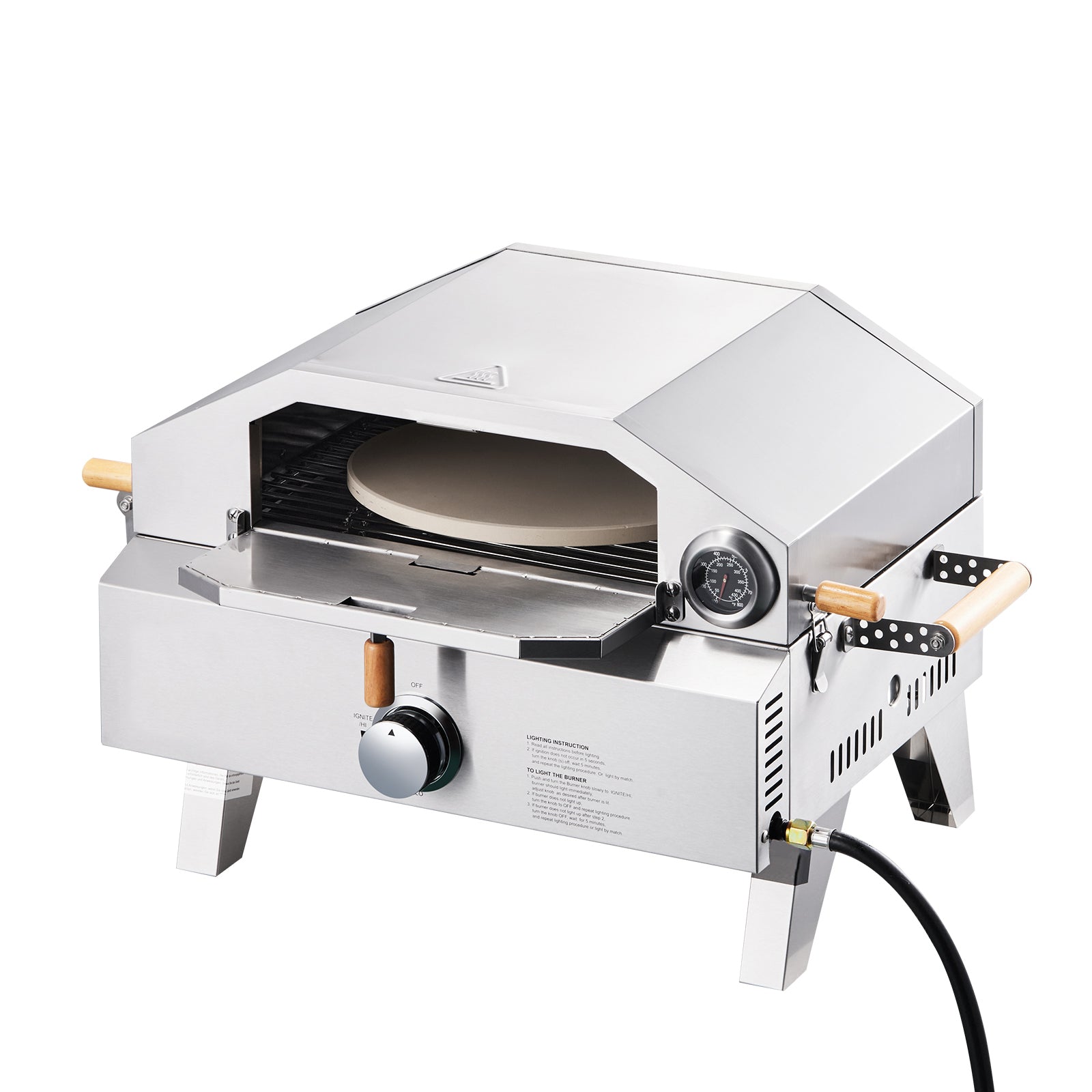 Outdoor Pizza Oven, 13 in Gas Fired Pizza-Maker by HouseOfZazla