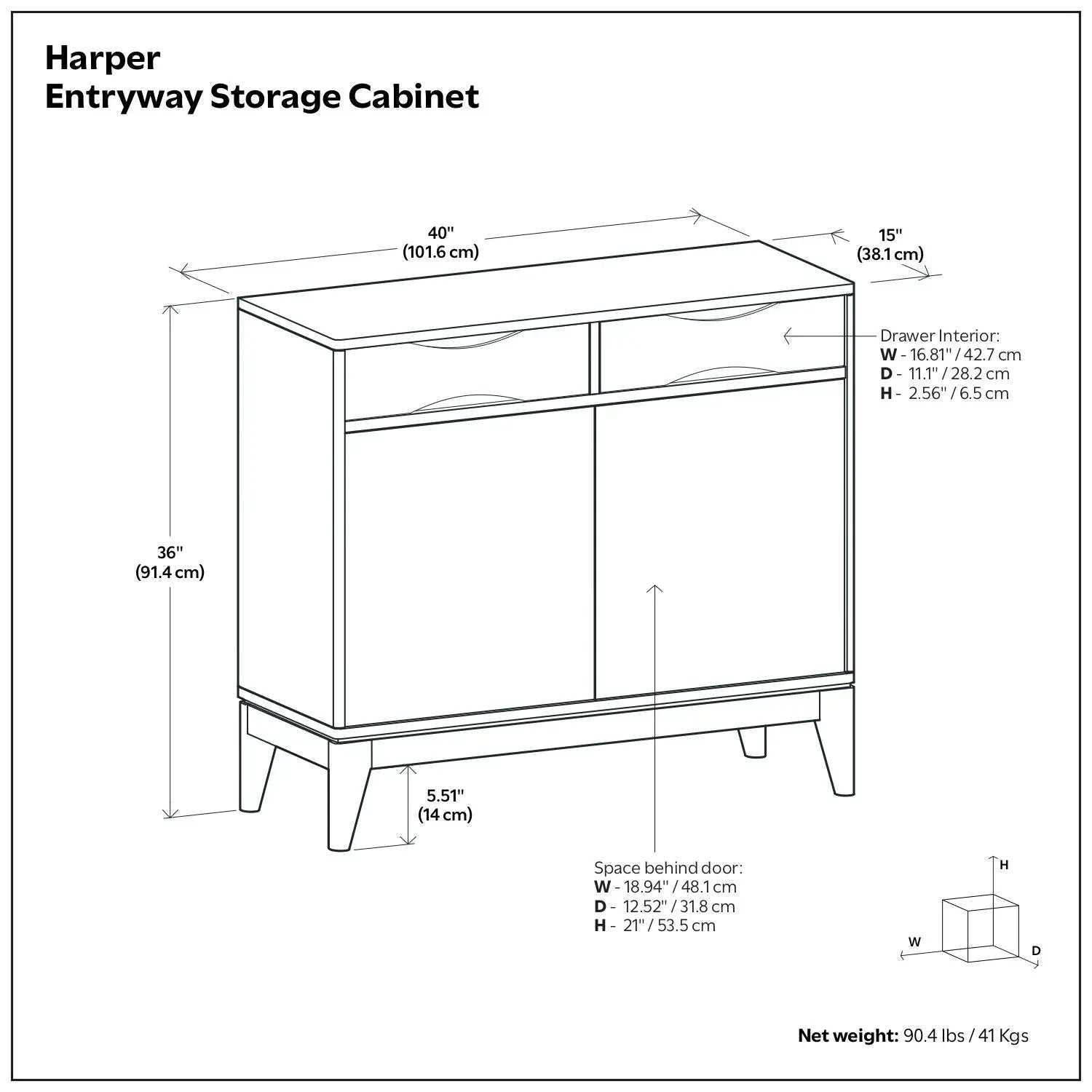 Harper - Entryway Storage Cabinet - Walnut Brown by HouseOfZazla