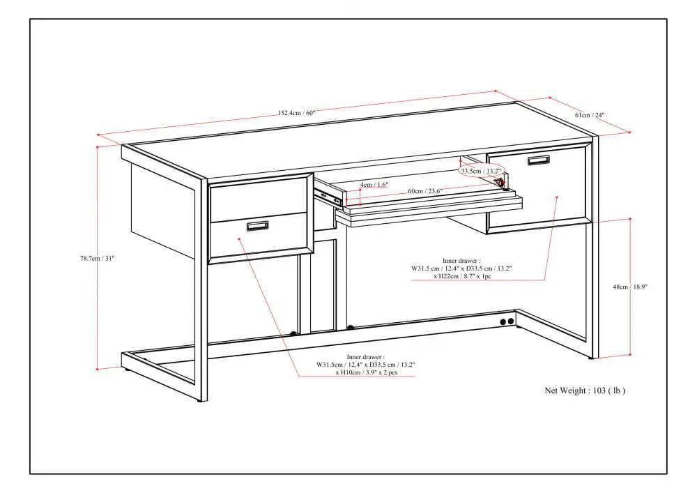 Hampden - Desk - Weathered Gray by HouseOfZazla