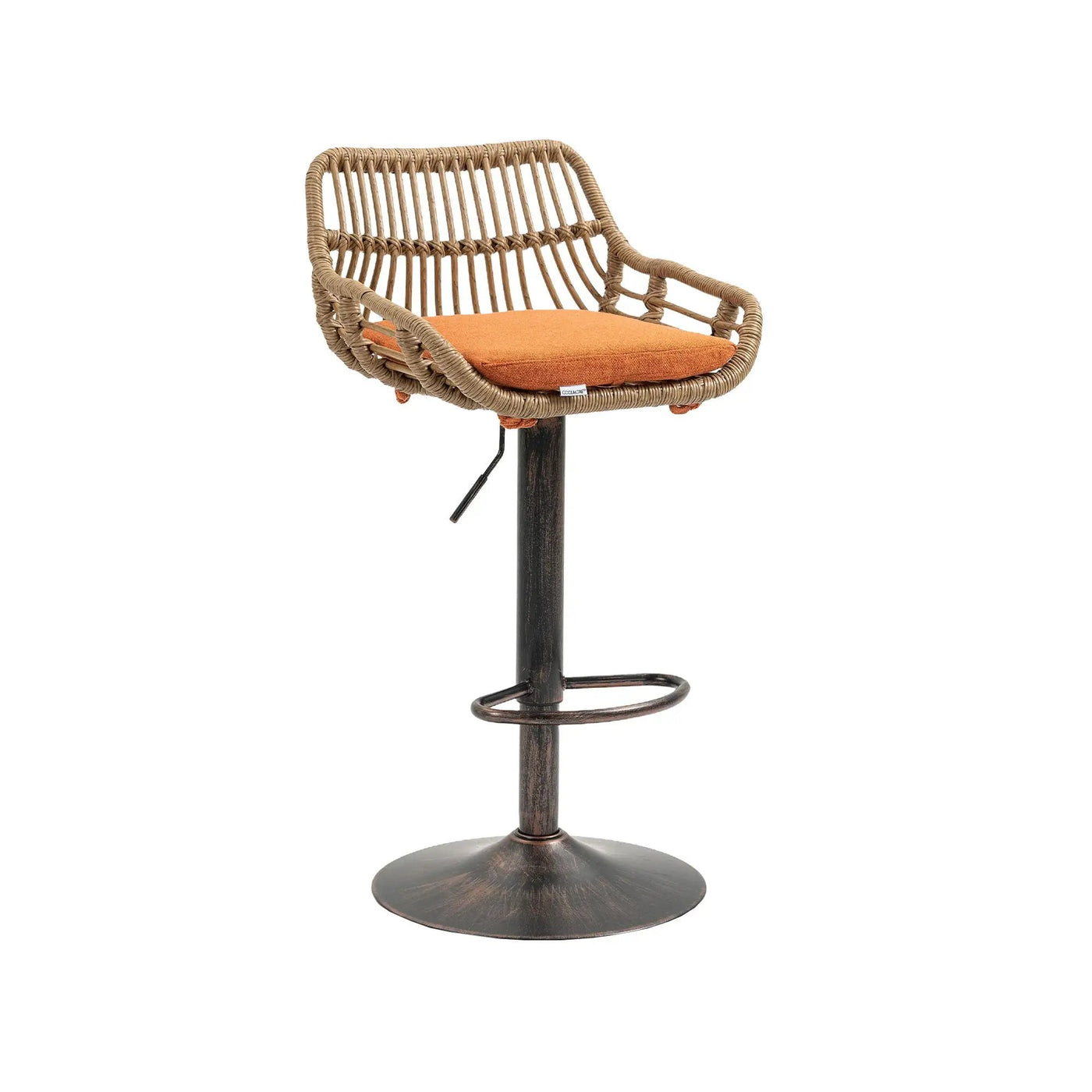 Modern Swivel Bar Stools Adjustable Counter Chairs With Footrest (Set of 2) by Unique Piece Furniture
