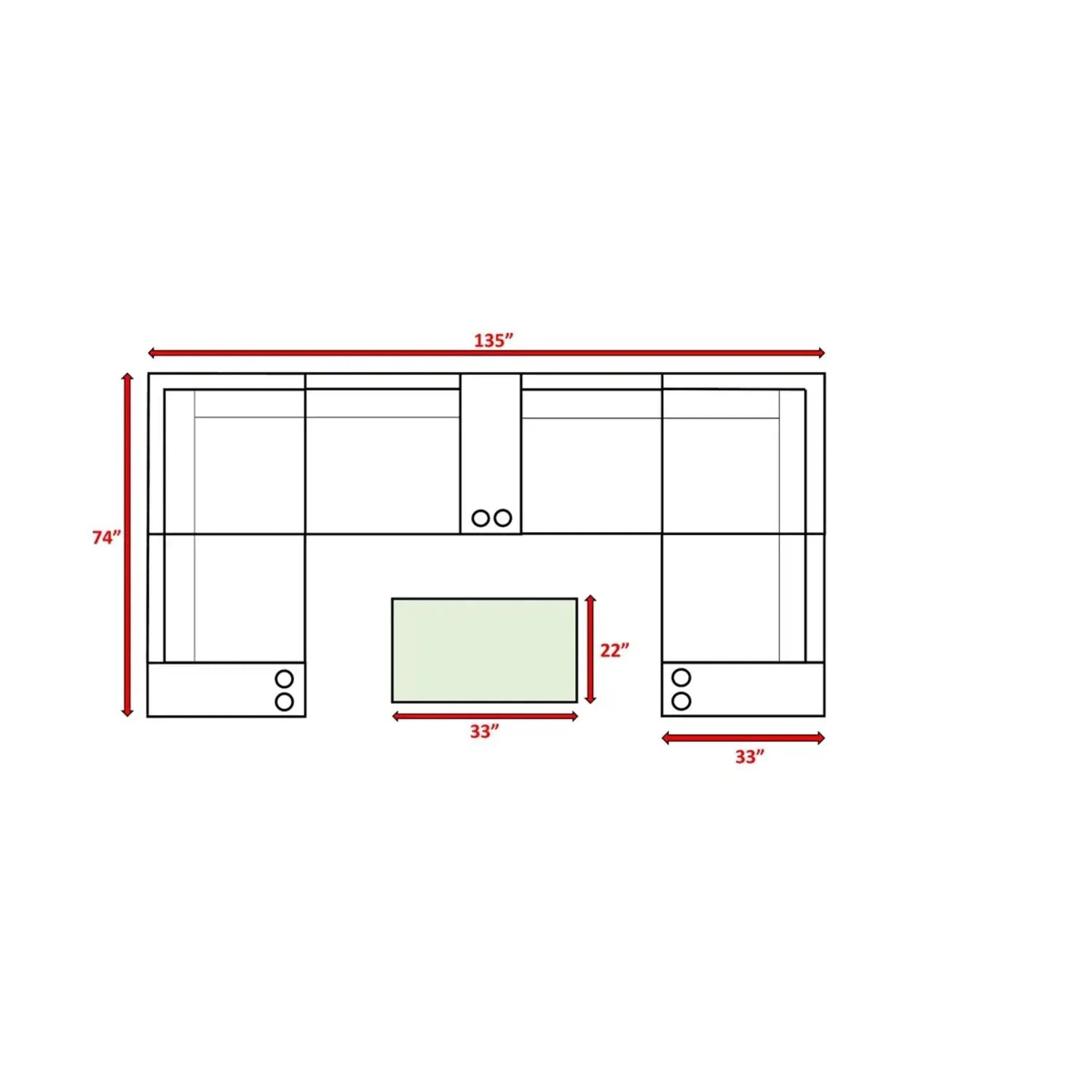 Outdoor Wicker Sectional With Weather Resistant Cushions And Table by Unique Piece Furniture