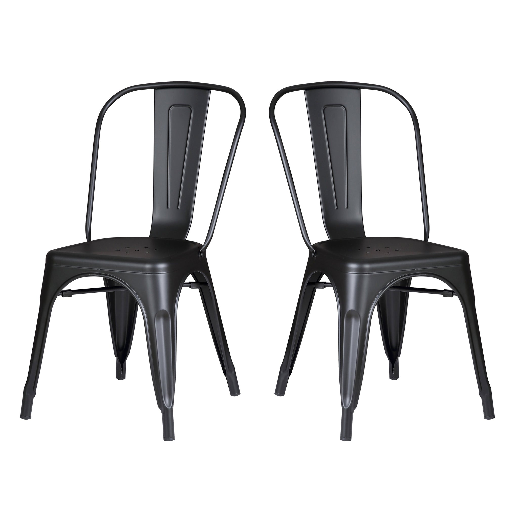 Set of 4 Stackable Metal Dining Chairs by HouseOfZazla