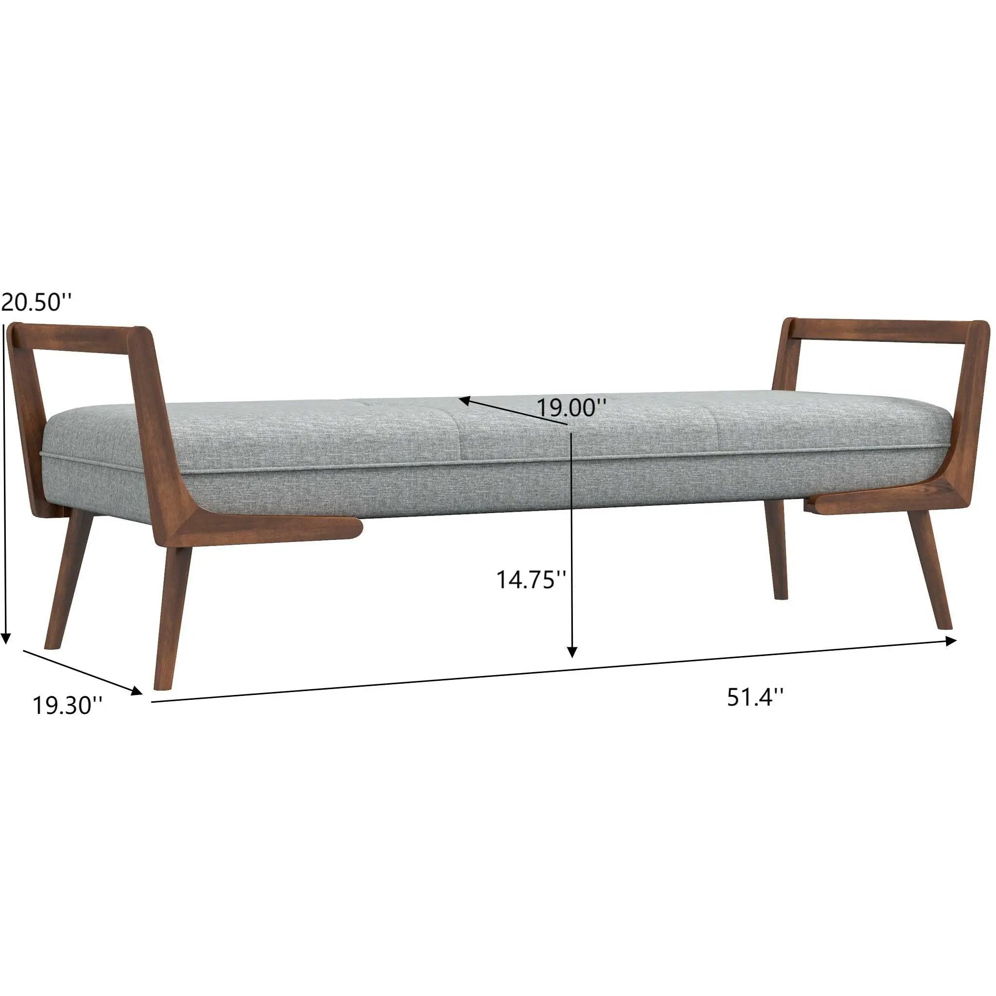 Cora - Bench - Gray by HouseOfZazla