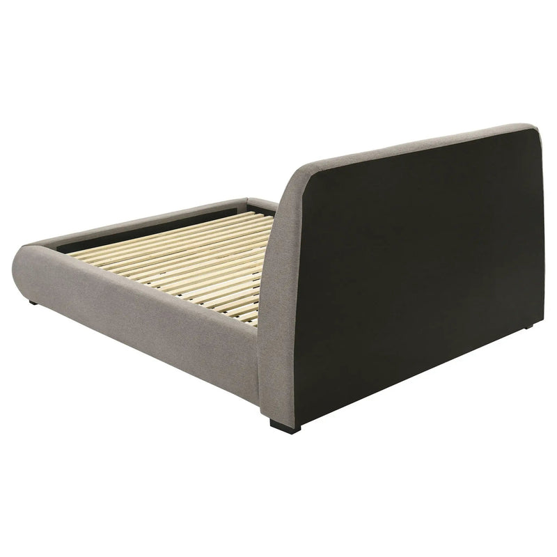 Mokena 46-inch Upholstered Queen Platform Bed Taupe by Unique Piece Furniture