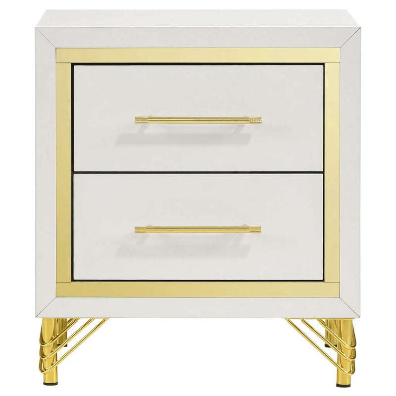 Lucia 4-piece Queen Bedroom Set Beige and White by Unique Piece Furniture