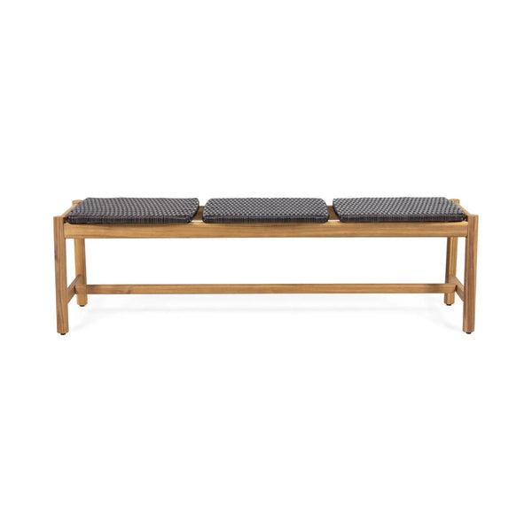 Cambria Rustic 3 Seater Bench - Teak