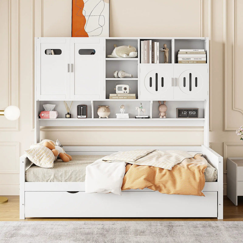 Daybed With All-In-One Cabinet And Shelf by Unique Piece Furniture