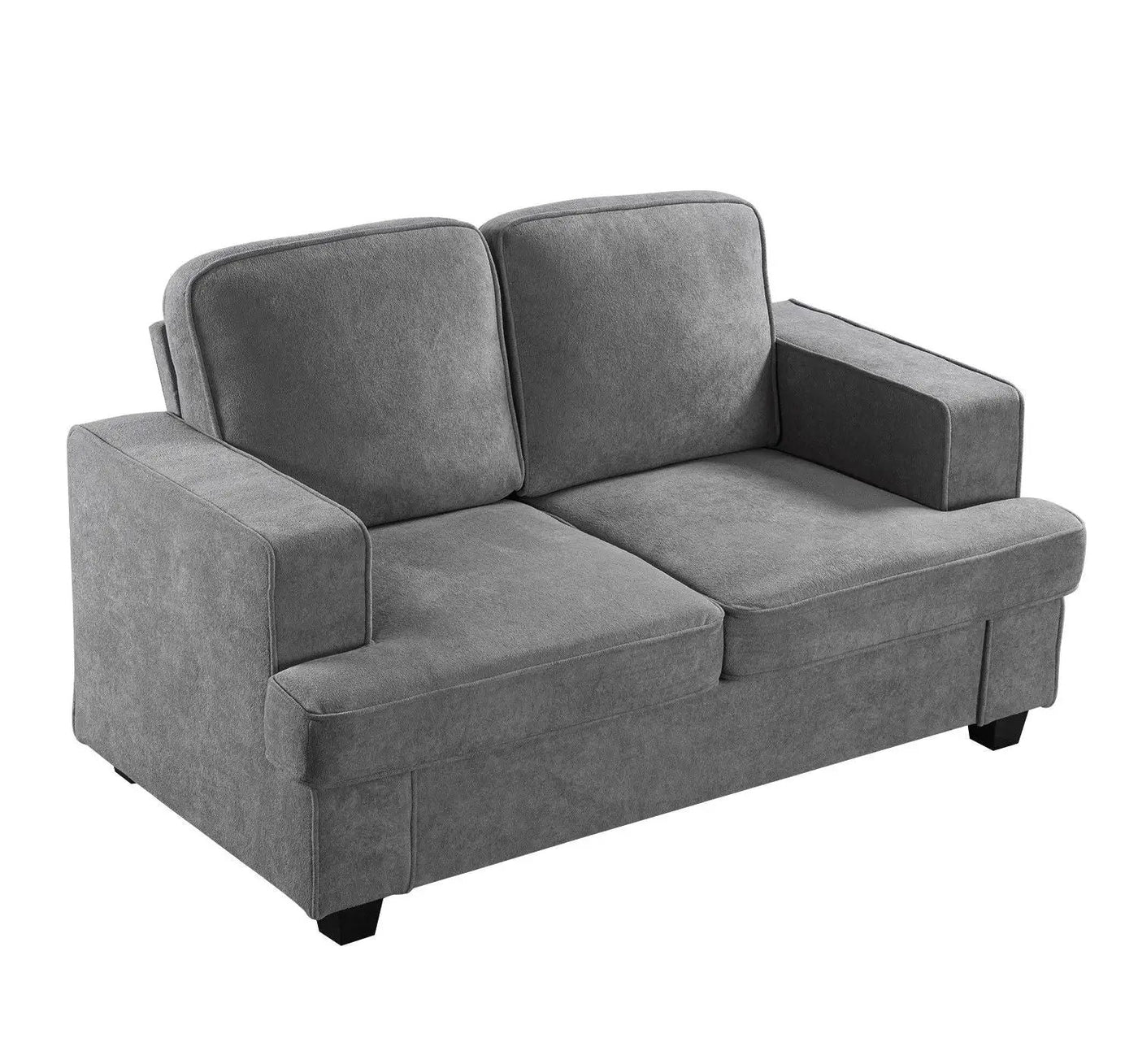 Modern Loveseat, Comfortable 2 Seater Couch With Deep Seating, Loose Back Cushions, Wide Arms by Unique Piece Furniture