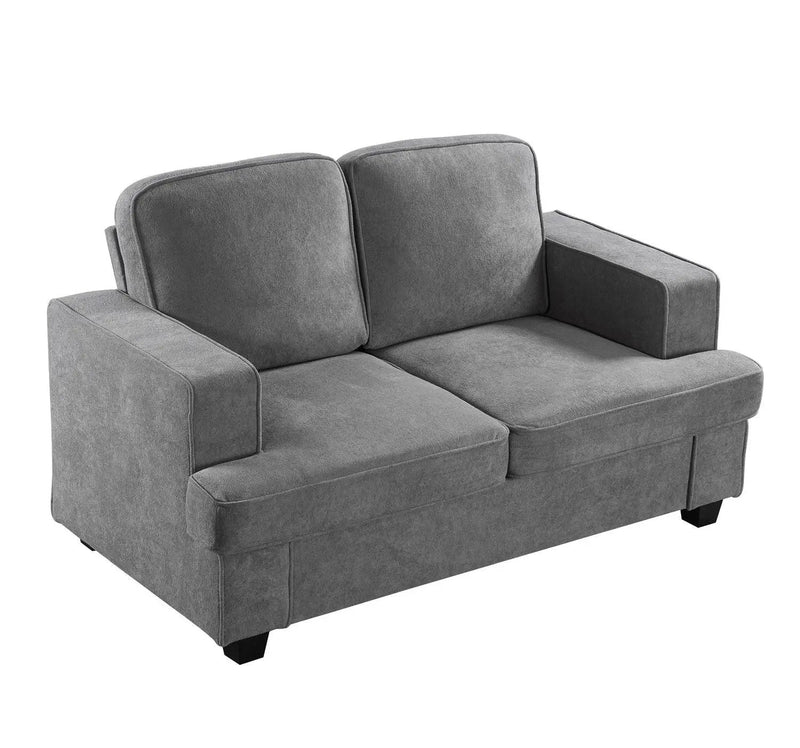 Modern Loveseat, Comfortable 2 Seater Couch With Deep Seating, Loose Back Cushions, Wide Arms by Unique Piece Furniture