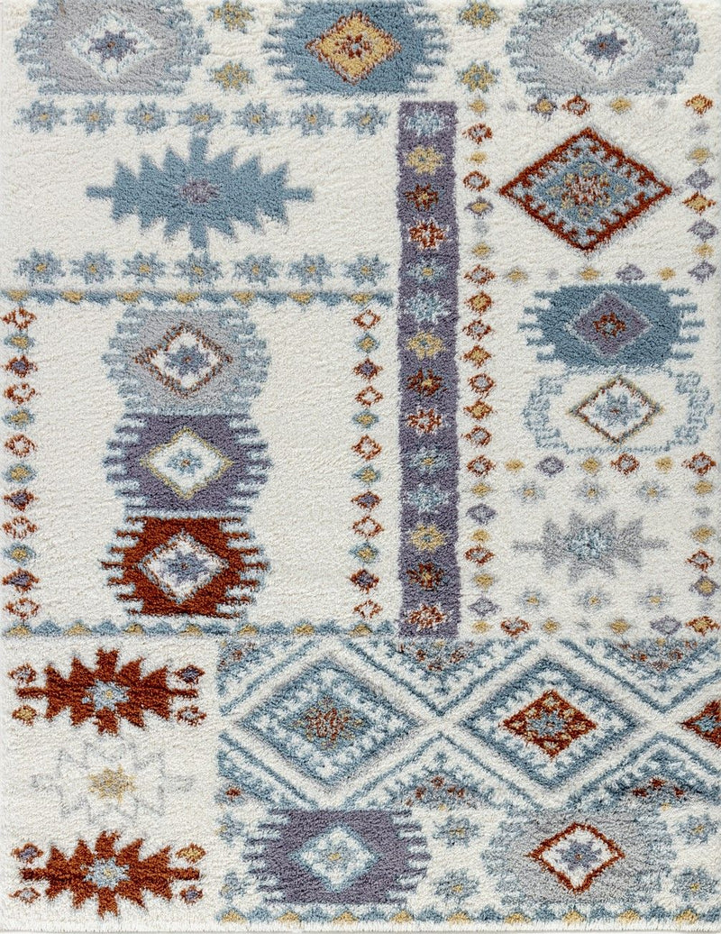 Loft Shag - 5' 3" X 7' Shaggy Area Rug - Ivory by HouseOfZazla