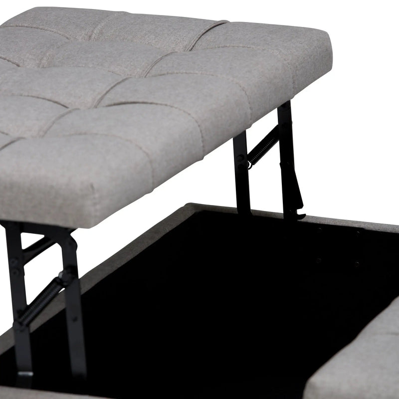 Harrison - Upholstered Coffee Table Storage Ottoman by Unique Piece Furniture