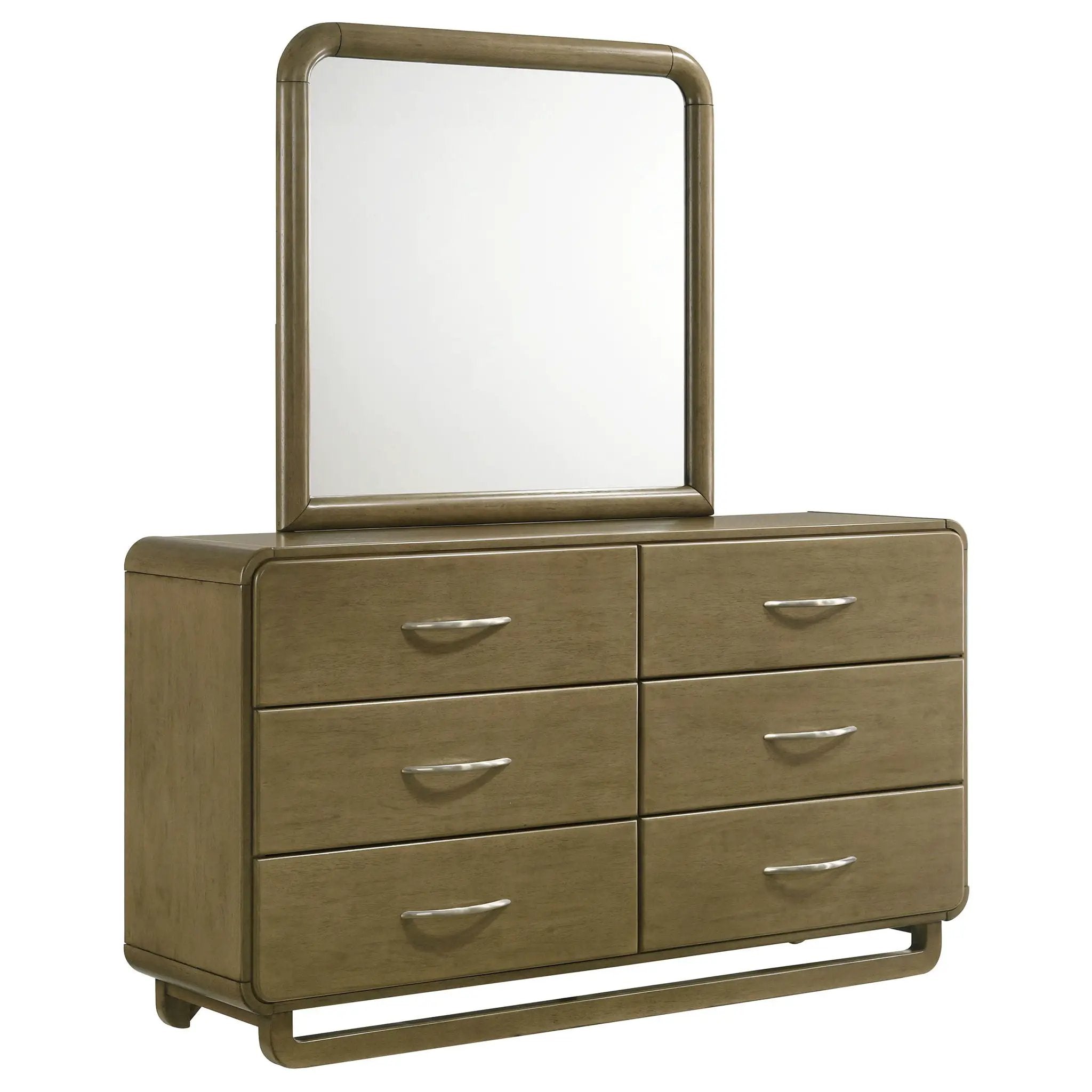Amsbury 6-drawer Dresser and Mirror Nutmeg by Unique Piece Furniture