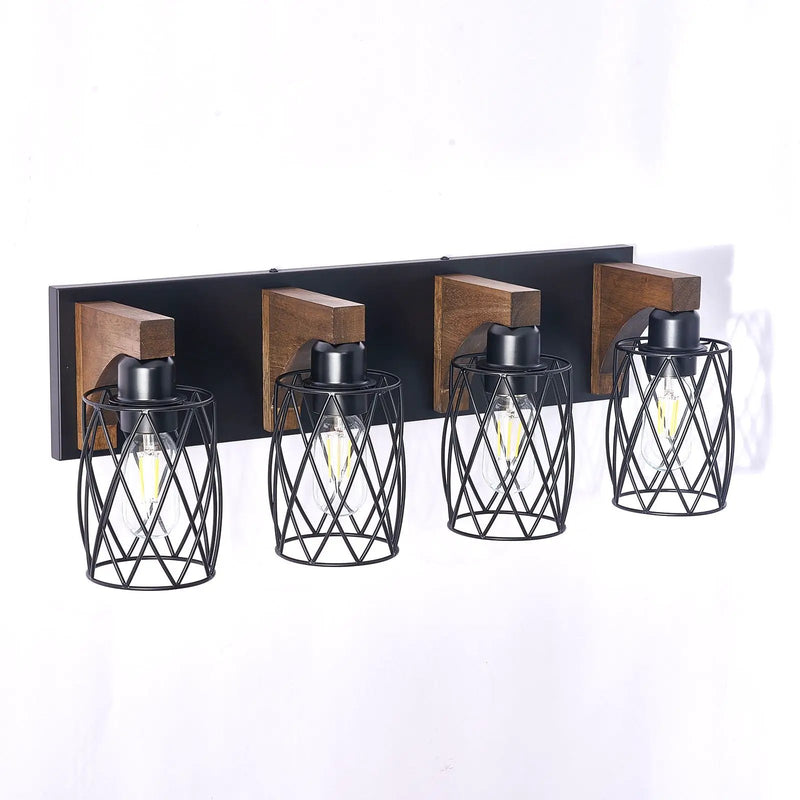 Bathroom Vanity Light, Wall Sconce With Cage Shade by HouseOfZazla