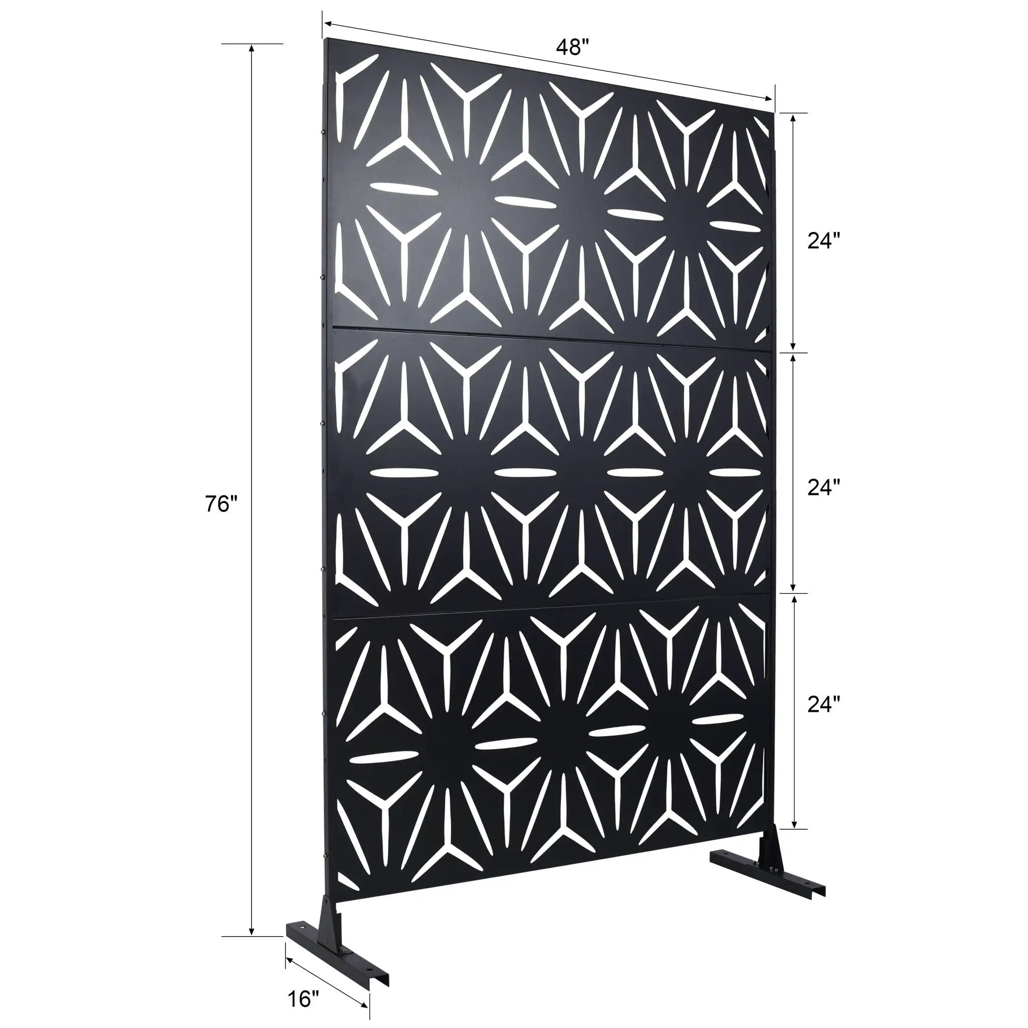 Outdoor & Indoor Metal Privacy Screen, Freestanding Decorative Panels by Unique Piece Furniture