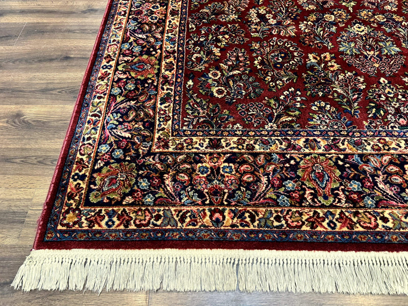 8.8 x 10.6 Karastan Red Sarouk Rug #785, Wool Pile Original 700 Series by Jewel Rugs