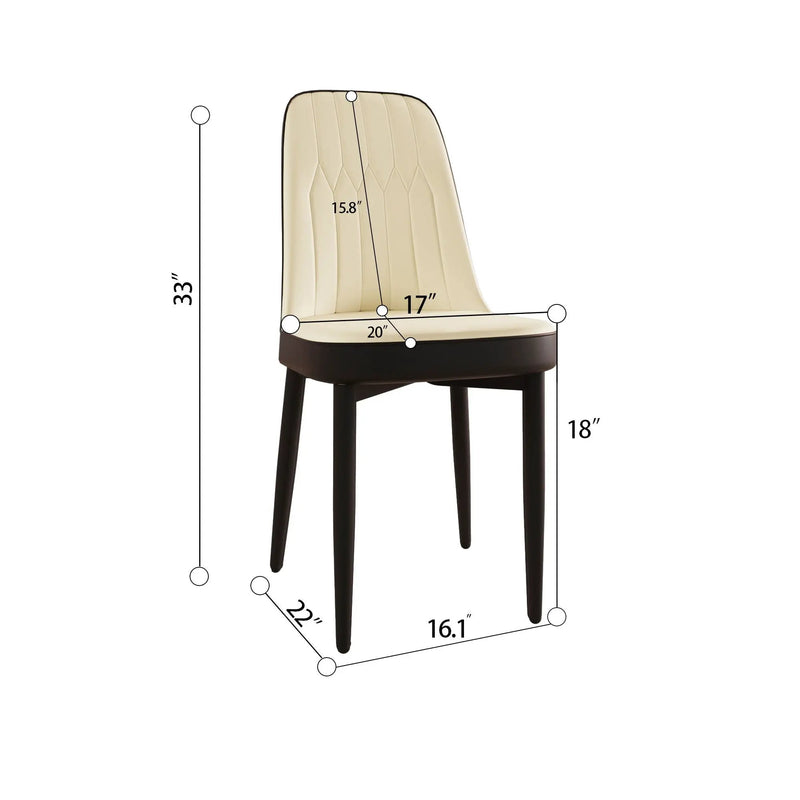 Modern Dining Chair With Cushions And Metal Legs by HouseOfZazla