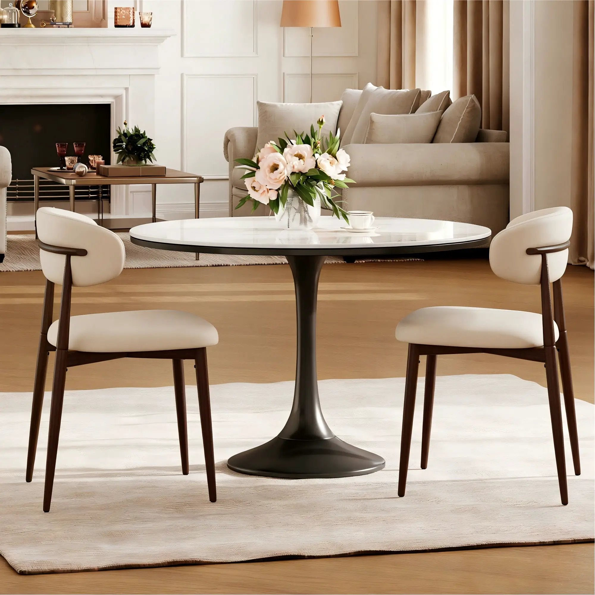 Upholstered Dining Chairs For Dining Room (Set of 2) - Beige by Unique Piece Furniture