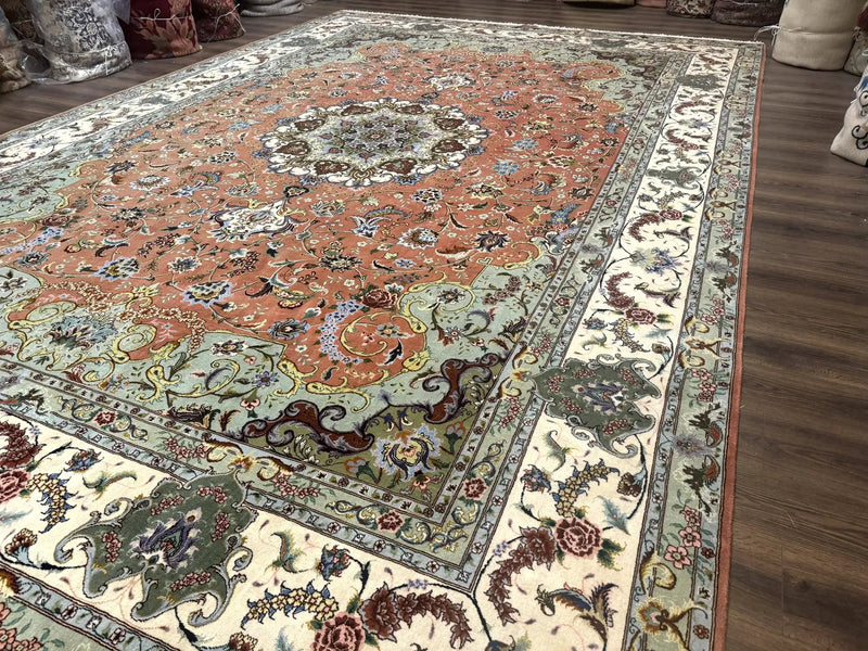 Palace Size Persian Tabriz Rug 12x17, Medallion Carpet, Fine 250 KPSI, Stunning by Jewel Rugs