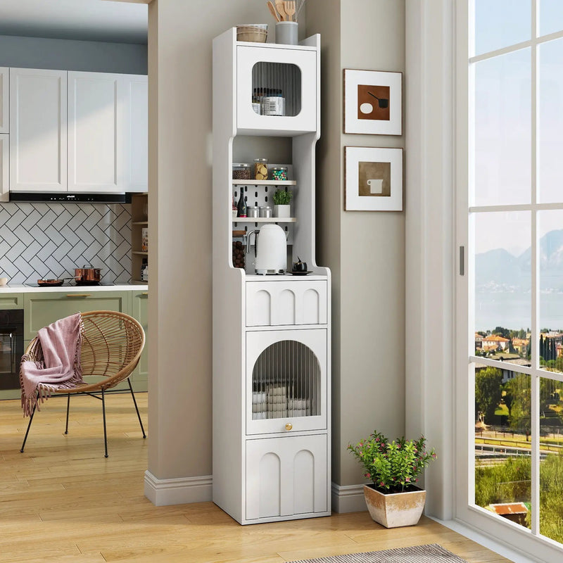 70.87" H Tall Bathroom Storage Cabinet with 1 Door and 2 Drawers by HouseOfZazla