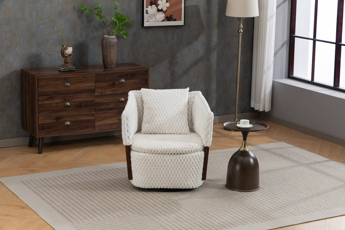 Mid Century Modern Accent Chair with Solid Wood Frame by HouseOfZazla