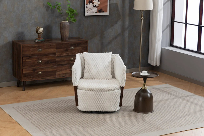 Mid Century Modern Accent Chair with Solid Wood Frame by HouseOfZazla